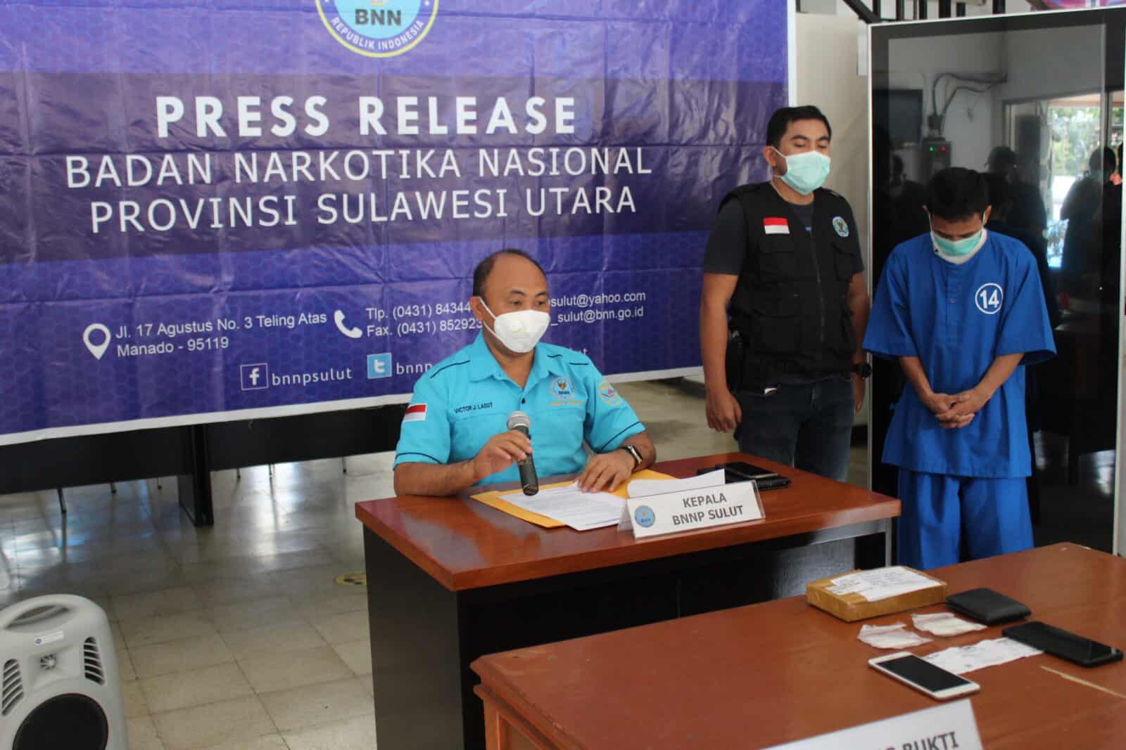 Rilis : BNNP Sulut Amankan Kurir Sabu Rilis : BNNP Sulut Amankan Kurir Sabu