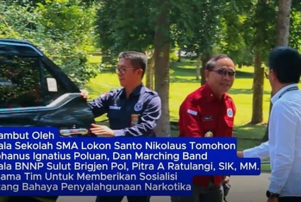 Kepala BNNP Sulut Brigjen Pol, Pitra A Ratulangi, SIK, MM. Memberikan Sosialisi P4GN Di SMA Lokon St. Nikolaus Tomohon