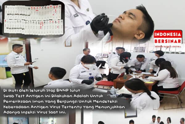 Badan Narkotika Nasional Provinsi Sulawesi Utara Melakukan SWAB TEST Antigen Kepada Seluruh Pegawai.