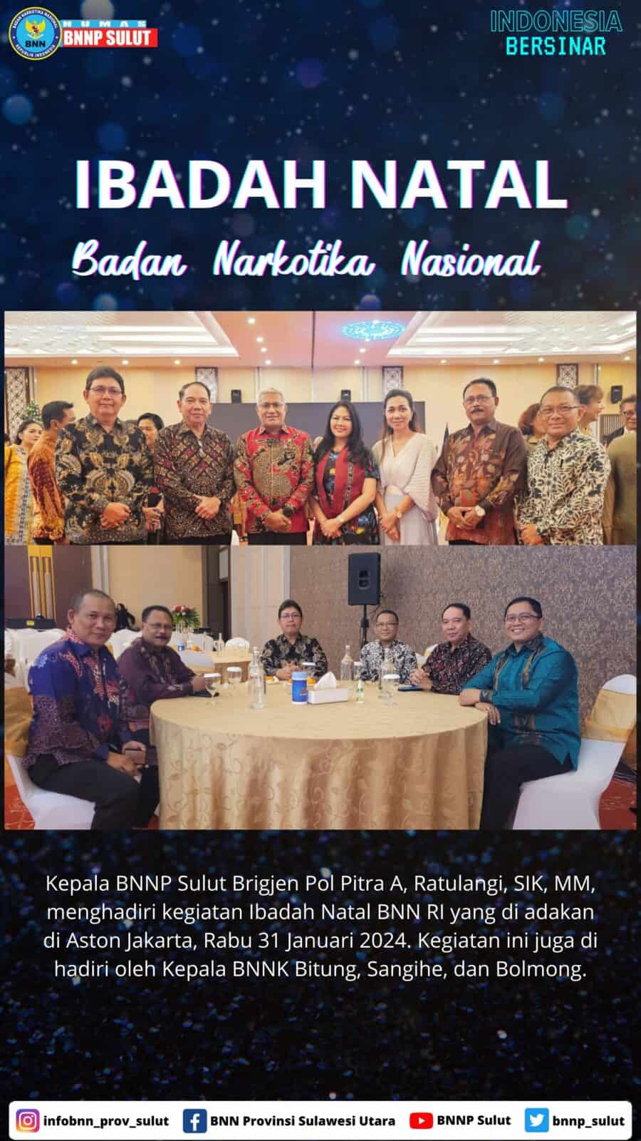 Ibadah Natal BNN RI Ibadah Natal BNN RI