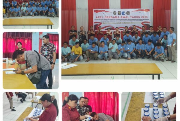 Melaksanakan kegiatan test urine terhadap Pegawai dan Narapidana Lapas Kelas IIA Manado